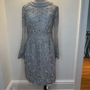 Marsoni by Colors Silver Grey Sequin Floral Dress — Size 12